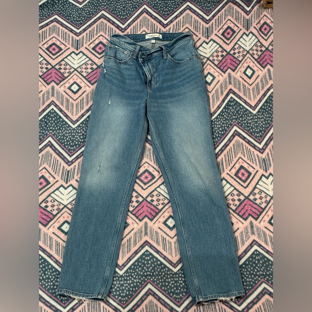 Abercrombie & Fitch Medium Blue Straight Leg Jeans